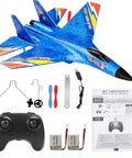 SU27 RC Airplane Ready To Fly Glider With 2.4 GHz Remote Control, 6 Axis Gyro Stabilizer, EPP Foam Construction, Beginner Friendly