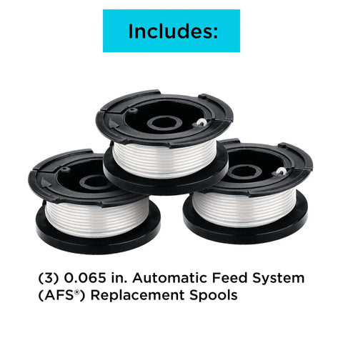 Replacement Trimmer Line For Weed Eater 0.065 Inch, 30 Feet, 3 Pack, Genuine OEM Spool display
