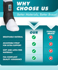 Lace Up Ankle Stabilizer For Sprained Ankles And Peroneal Tendonitis Pro Grade All Day Comfort Orthopedic Ankle Support Black Large