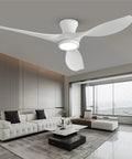 52 Inch Ceiling Fan With Lights Remote Control Modern Low Profile Design Quiet Reversible DC Motor For Bedroom Living Room And Patio Perfect For Summer Comfort And Breezy Vibes installed in modern living room