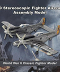 F-82 Twin Mustang 1:48 Scale Model Kit for WWII Aviation Buffs with dual fighter aircraft display in action pose.
