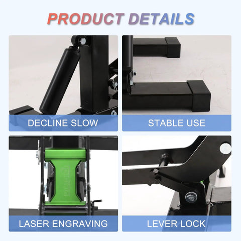Dirt Bike Stand And Hydraulic Lift Jack For Motorcycles Pro Grade Heavy Duty Maintenance Lift With Aluminum Construction And Adjustable Height And Quick Raise Function Green For Fast Setup
