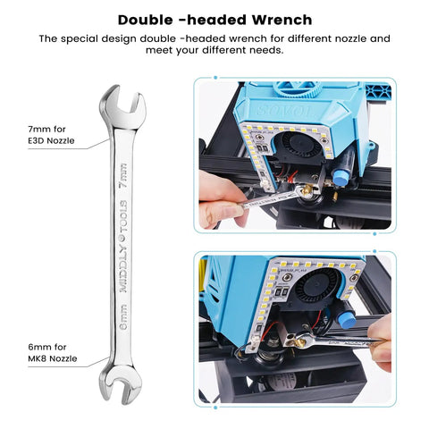 Top Shelf 13 Piece 3D Printer Nozzle Cleaning Kit With Heavy Duty Wrench And Precision Needles For Dead Simple Clog Fixes And Hassle Free Prints Every Day