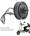 10 Inch Brushless Disc Brake Hub Motor 1200W 1250RPM IP54 Rated For Electric Scooters And Motorcycles with wiring and scooter