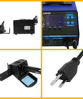 Hot Air Rework Station With 5 Nozzles, 780W Desoldering Power, High Flow Air Gun, PID Temperature Control And LCD Display