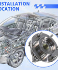 Bolt On Front Wheel Hub Bearing Assembly With ABS For Toyota Tacoma 2005-2023 Front 4WD installation illustration