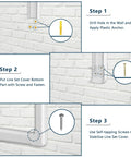 Installation steps for 4 Inch W 25 Ft L PVC Decorative Line Set Cover Kit For Ductless Mini Split Air Conditioners And Heat Pumps.