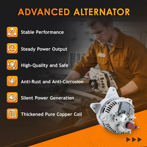 Alternator Replacement For F Series And E Series Trucks With 4.6L And 5.4L V8 Engines From 1997 To 2002 Drop In Ready No Fuss Install