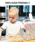 Child using 4 Piece Large Cereal Storage Set With Airtight BPA Free Plastic Containers, 135.2oz Capacity Each