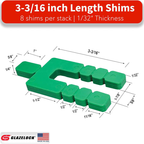 Plastic Peel Away Stackable Shims For Leveling 2000 Piece Set, 3 3/16 Inch Length, 1/32 Inch Thick, U Shape Tile Spacers