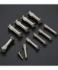 Beefy Nut Connector Kit For Furniture M5 And M8 Snap Rivet Screws, Male And Female Quick Assembly Hardware Sets, Includes 10 Complete Sets For Kitchen Cabinets, Beds, And DIY Splicing, Easy Fit, No Fuss Build, Strong Hold, silver metal connectors