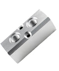 Two Way Pneumatic Manifold Air Distribution Block Ready To Roll Heavy Duty Aluminum Design With Two Inlets And Two Outlets