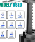 Image showing uses of Badass 3 Ton Manual Arbor Press With Smooth Hand Wheel, Heavy Duty Cast Iron Frame for metal work.