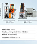 Heavy Duty Electric Wire Stripper Machine Automatic Cable Prep Tool With 180W Motor For Fast And Clean Stripping Of 0.06 To 1.18 Inch Wires side view with motor and controls.