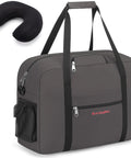 Under Seat Personal Item Duffel Bag 17 X 13 X 8 Inches With Free Pillow And USB Port Space Smart Grey Tote That Fits Major Airlines