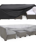 Heavy Duty Waterproof Patio Furniture Cover For Outdoor Sectional Sofa Set And Table And Chair Set 89.7 Inch Long 62.2 Inch Wide 28.3 Inch High Built To Last All Weather Protection For Deck And Patio partially covering furniture