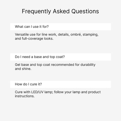 Frequently asked questions for Pro Grade Solid Nail Gel Cream Palette For Nail Art With Ombre And Stamping For Full Coverage 9 Color Set