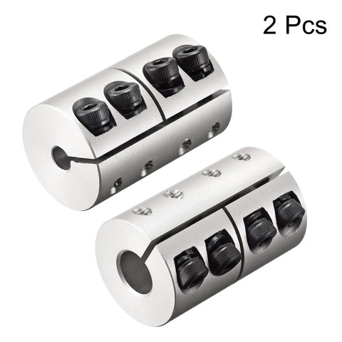 Pair Of Aluminum Shaft Couplers 6.35Mm To 10Mm, 25X40Mm Clamp Joint For 3D Printers And CNC Rigs, Encoder Compatible, Lightweight DIY Motor