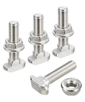 Beefy Drop In T Slot Bolt And M8 Nut Set For 45 Series Aluminum Profile, 8mm Thread, 35mm Length, 20 Sets, Heavy Duty Connections