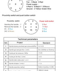 Technical specifications and wiring diagram for 7.5KW ATC CNC Router Spindle BT30 24000 RPM Air Cooled with Automatic Tool Change.