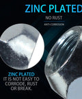 Close-up of Top Shelf Trailer Lug Nuts showing zinc plated finish for rust resistance and durability, designed for reliable use.