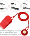 Two Pack Universal Treadmill Magnet Safety Key With Clip And Emergency Stop Replacement For Most Running Machines in red