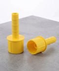 Two Pack Stretch Wrap Film Handle Tools For Fast Pallet Wrapping, Portable Pallet Wrap Handle, yellow plastic, 3 inch roll on grip