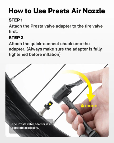 Compact Mini Bike Tire Pump With Gauge, Crazy Fast 25 Second Inflation Up To 100 PSI, Portable Presta And Schrader Compatible Air Pump For Road Mountain BMX Bikes And Sports Balls