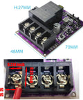 2 In 1 Low Voltage Protector For Batteries, 40A DC 5V To 60V Cutoff With LCD Display showing size and terminal details