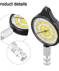 Map Distance Meter Wheel, Mechanical Route Measurer for Curved Paths, Cartography Tool, 95 x 45 x 12 mm, Black, detailed view of dial and knob.