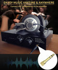 Dope Hella Smooth 6.35Mm To 3.5Mm Audio Adapter Gold Plated Screw On connector with headphones on amplifier system.