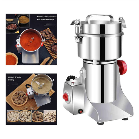 Stainless Steel Electric Coffee Grinder For Home Use And Spice Mill Multi Function Grain Wheat Flour Mixer With One Button Push