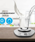 Digital Kitchen Scale With Large Clear Display And Stainless Steel Mixing Bowl For Wet And Dry Foods; measures liquid in glass