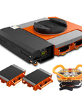 Ultimate Electric Machinery Skate Dolly For Warehouse And Factory Heavy Duty Equipment Transport With Wireless Remote Control and auxiliary wheels.