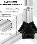 Diagram of Two Pack 300mm 3030 Aluminum Extrusion Profile European Standard Anodized Linear Rail With Anodizing Technology and Easy Installation.