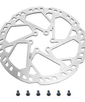 Beefy 180mm Six Bolt Bike Disc Brake Rotor For Road And Mountain Bikes 2.3mm Thick SUS410 Stainless Steel Durable All Weather Braking Performance In Any Weather, with screws