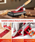 Heavy Duty Chisel Sharpening Jig And Wood Honing Guide With Adjustable Angles For Short Plane Blades in use with chisel on workbench.