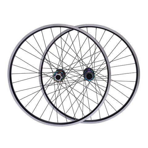 27 5 Inch Mountain Bike Wheel Set With Aluminum Alloy Rim And Disc Brake Colorful Hub Quick Release Built To Handle Up To 200 Kg Load
