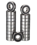 HiPicco 696-2RS deep groove ball bearing set, 6x15x5 mm, double rubber sealed, chrome steel, 20 pcs