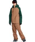 Person wearing GORE-TEX 2 Layer Ski And Snowboard Jacket With 20K Waterproof Fully Taped Seams Terra Brown XXL, front view.