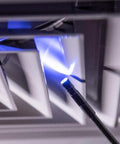 ET16 Borescope With 8mm Camera, 10-Foot Armored Gooseneck Endoscope inspecting inside a small space with LED lights