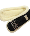 Closeup of Memory Foam Dressage Girth With Sherpa Fleece Clik Buckle Black 26 Inch Ride Ready Ergonomic Comfort For Your Horse