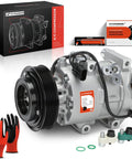 Heavy Duty AC Compressor With Clutch For Hyundai Tucson And Kia Sportage Oil Prefilled Six Groove Pulley with installation instructions.