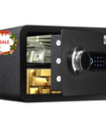 Biometric Fingerprint Safe Box 0.85 Cu Ft Heavy Duty Fireproof and Waterproof Cabinet for Home, Office, or Hotel Induction Light