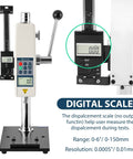 Beefy Digital Force Gauge With Lever Operated Test Stand, 70mm Stroke, Adjustable Mounting Plate From 3.9 To 12.6 Inches And Gauge Bottom Height From 1.5 To 10.2 Inches, HPB Precision Testing Tool For Serious Accuracy, digital scale display