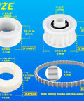 Detailed view of DIY Friendly Replacement Parts Kit with pulley gears, climbing rings, timing tracks for Dolphin pool robots.