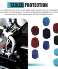 26 Pcs R12 R134a AC Caps Kit For Car 10 Size Air Conditioning Port Covers Universal High And Low Pressure Charging Caps For Car AC System Service Durable Plastic Port Caps Car Accessories