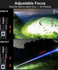 Adjustable focus of Beast Bright 10000 Lumen Flashlight Rechargeable 30W USB-C Handheld LED Light With 5000 Foot Beam