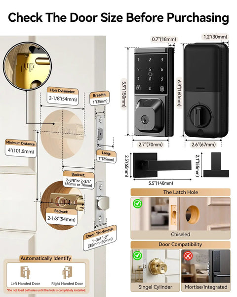 Keyless Entry Door Lock With Handle Set And Fingerprint Smart Deadbolt Featuring Touchscreen Keypad Apps And Fob Cards For Smooth Home Access And No Stress Crib Security Game Changer Fo Sho Installations