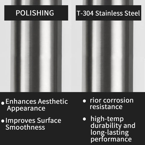 Polished T304 stainless steel on a Two Point Five Inch Stainless Steel Exhaust Pipe T304 Mandrel Bent Tubing For Cars